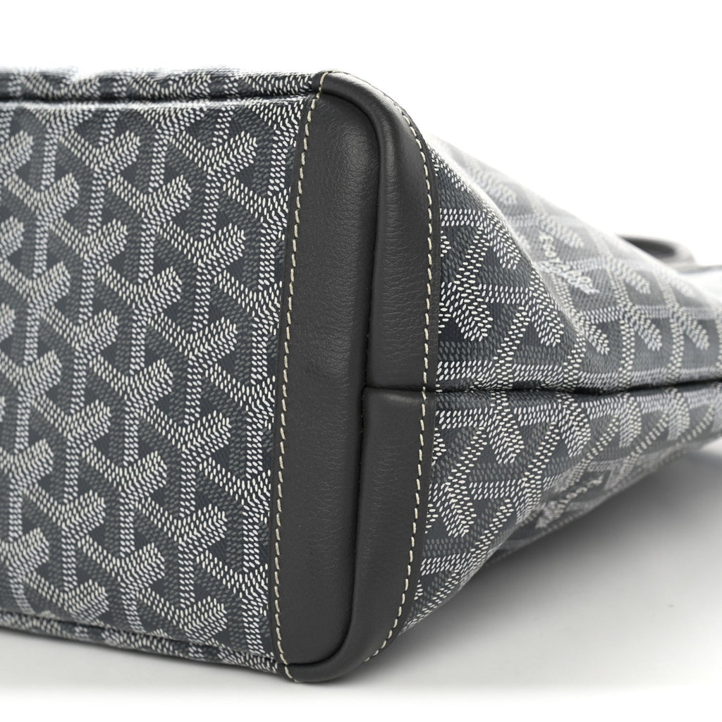 GOYARD Artois PM Tote Bag – Grey Chevron Canvas & Leather Trim