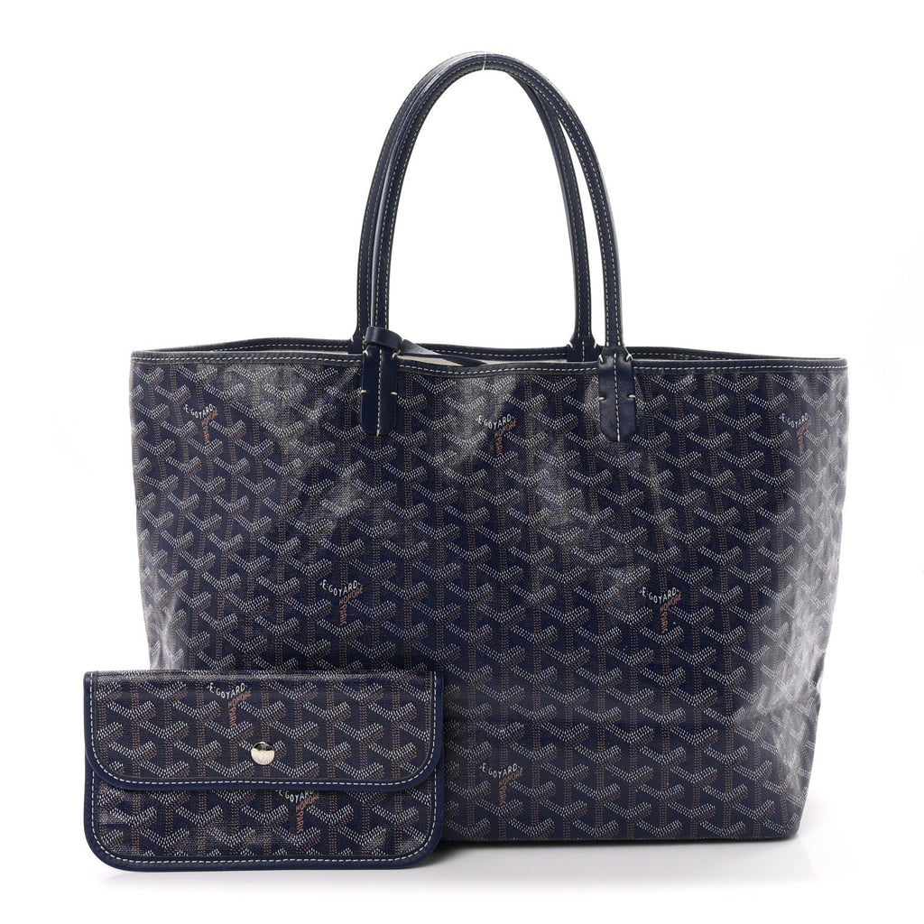 GOYARD Goyardine Saint Louis PM Tote Bag – Navy