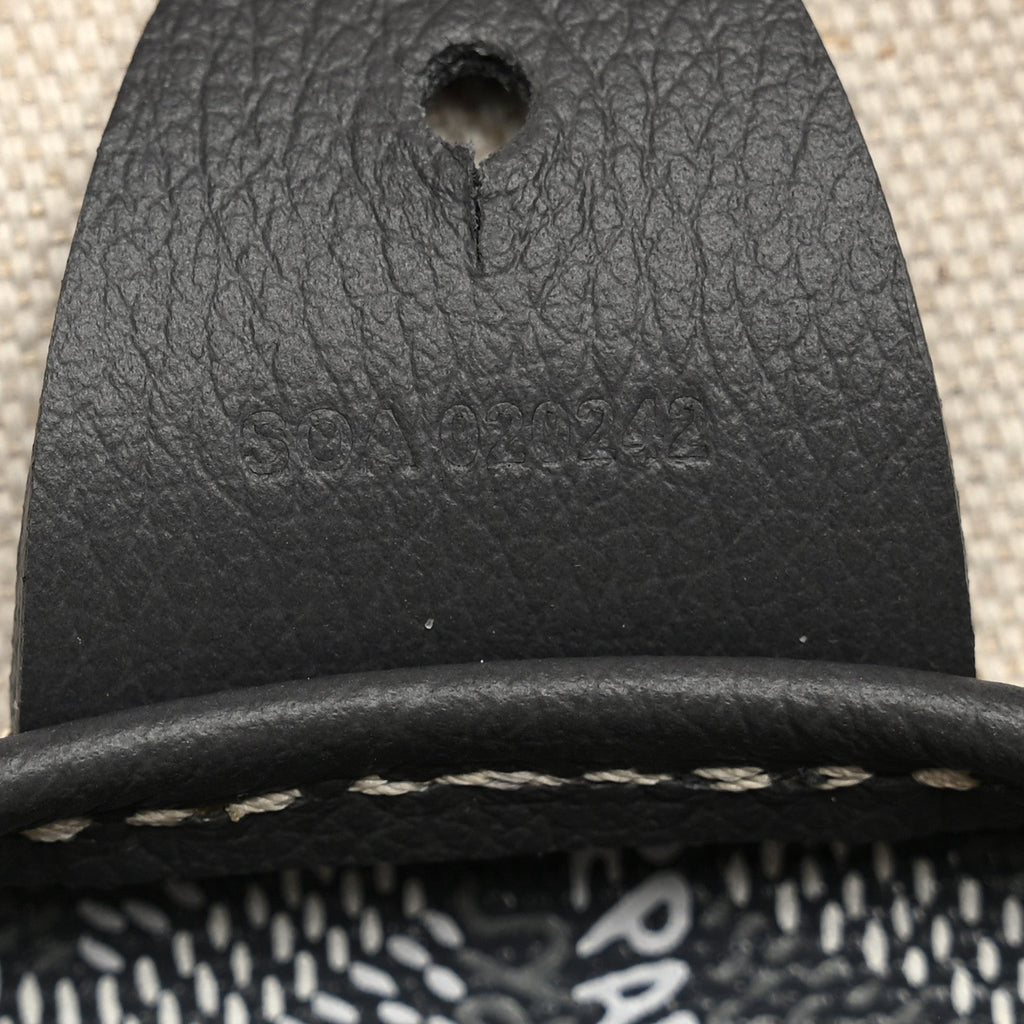 GOYARD Artois PM Tote Bag – Grey Chevron Canvas & Leather Trim