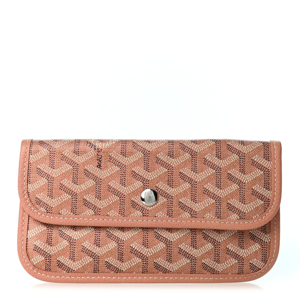 GOYARD Iridescent Goyardine Pouch - Pearly Coral