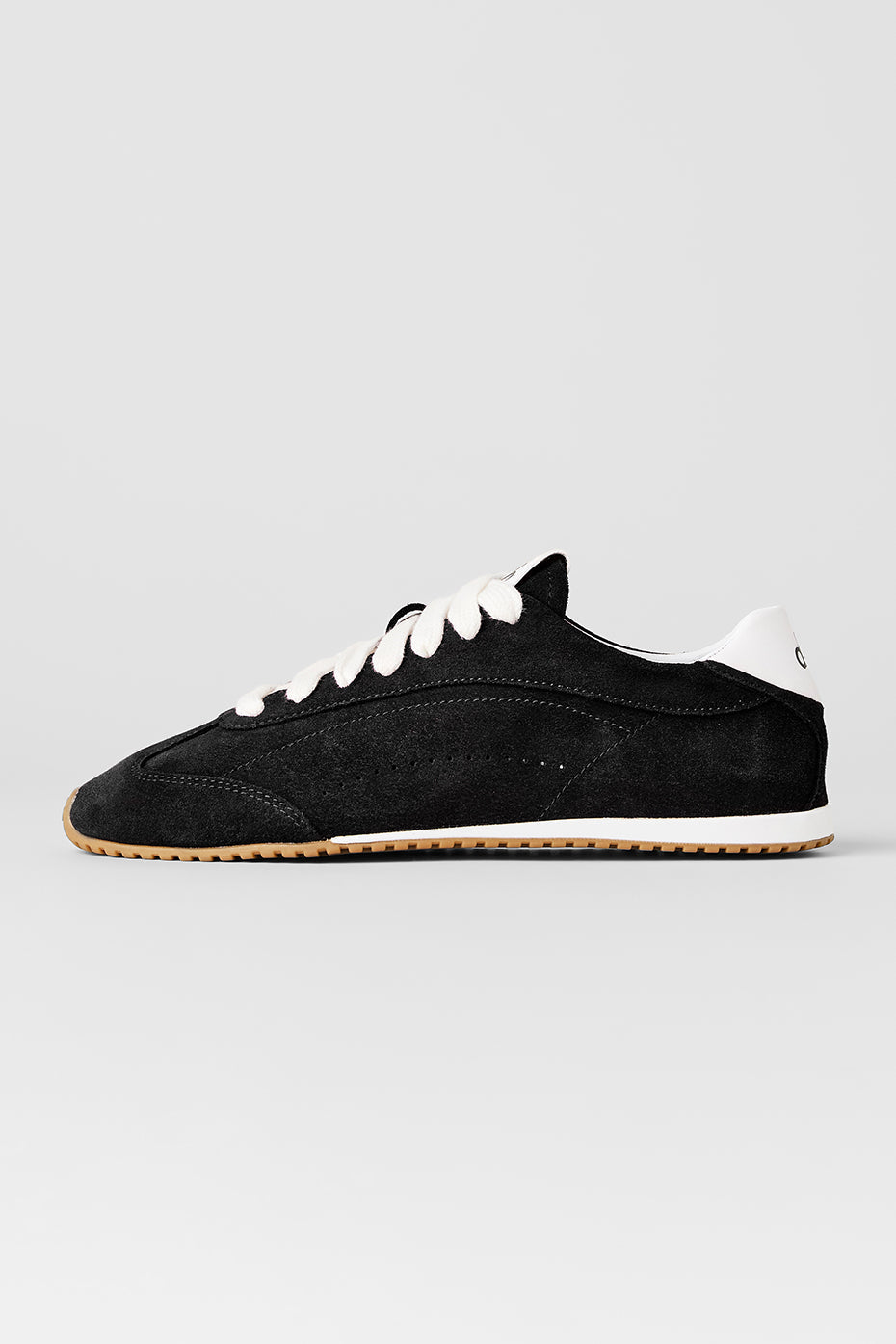 Alo Black & White Retro Low-Top Sneakers with Gum Sole