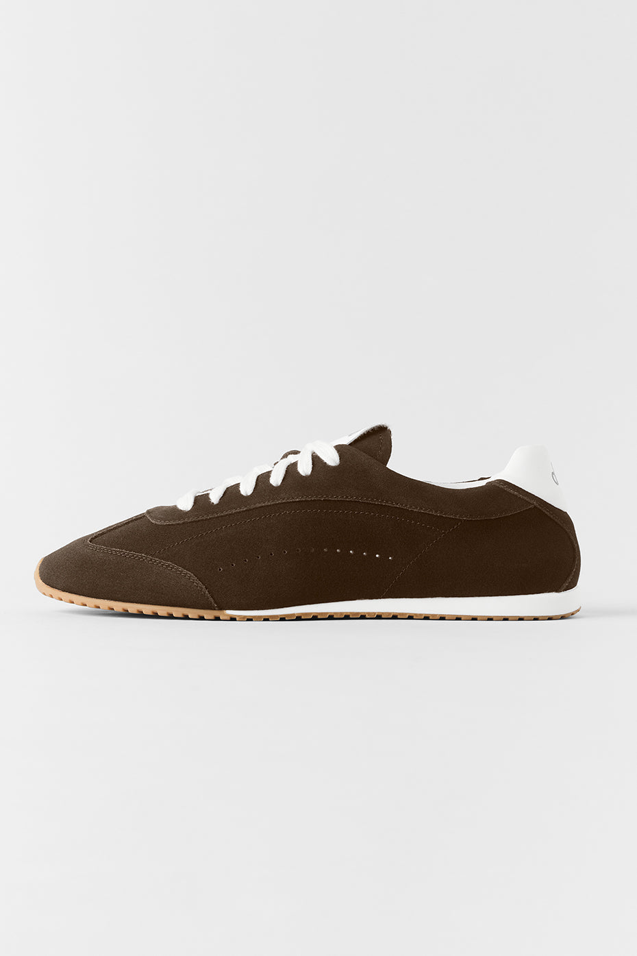 Alo Dark Brown Retro Low-Top Sneakers with Gum Sole