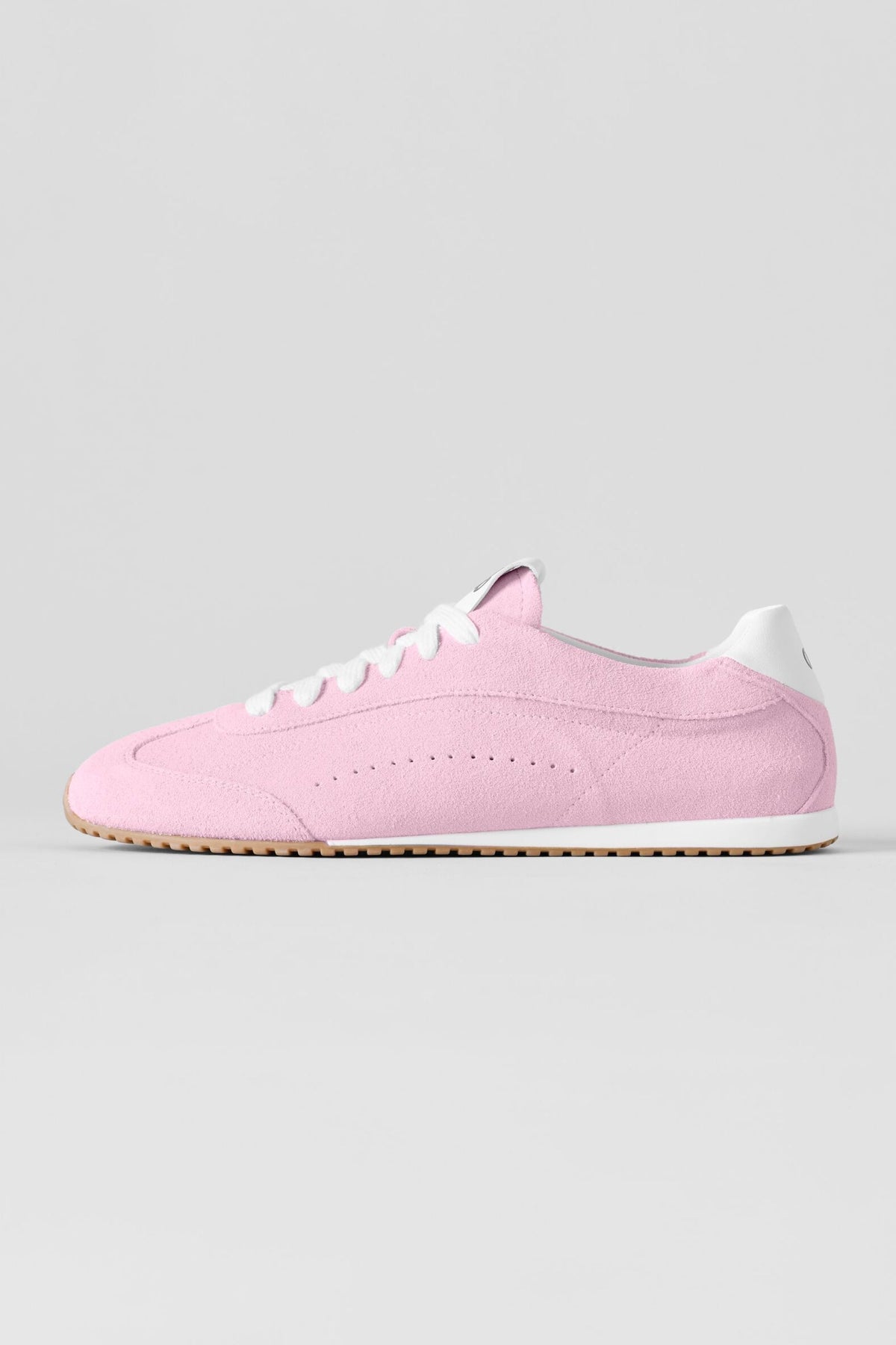 Alo Light Pink Retro Low-Top Sneakers with Gum Sole