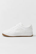 Alo White Low-Top Court Sneakers with Gum Sole