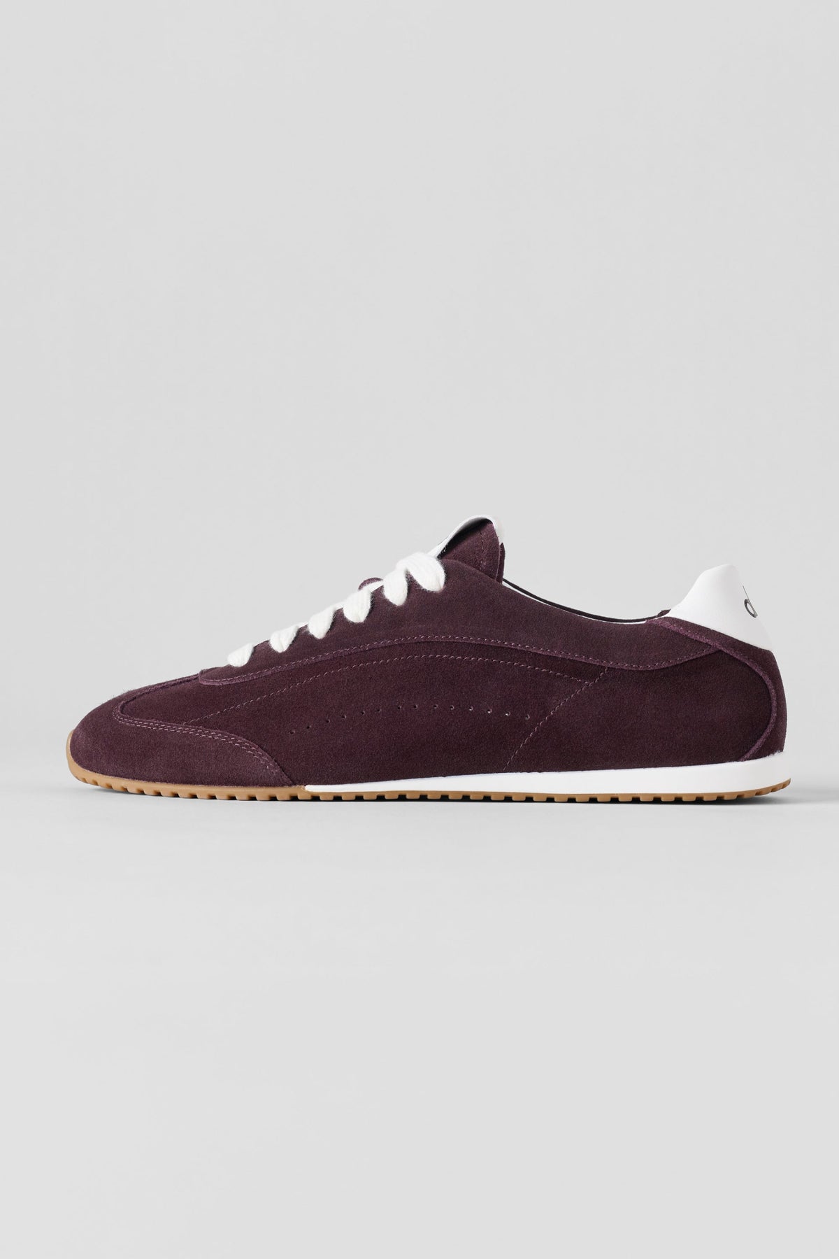 Alo Burgundy Retro Low-Top Sneakers with Gum Sole