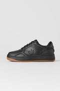 Alo Black Low-Top Court Sneakers with Gum Sole
