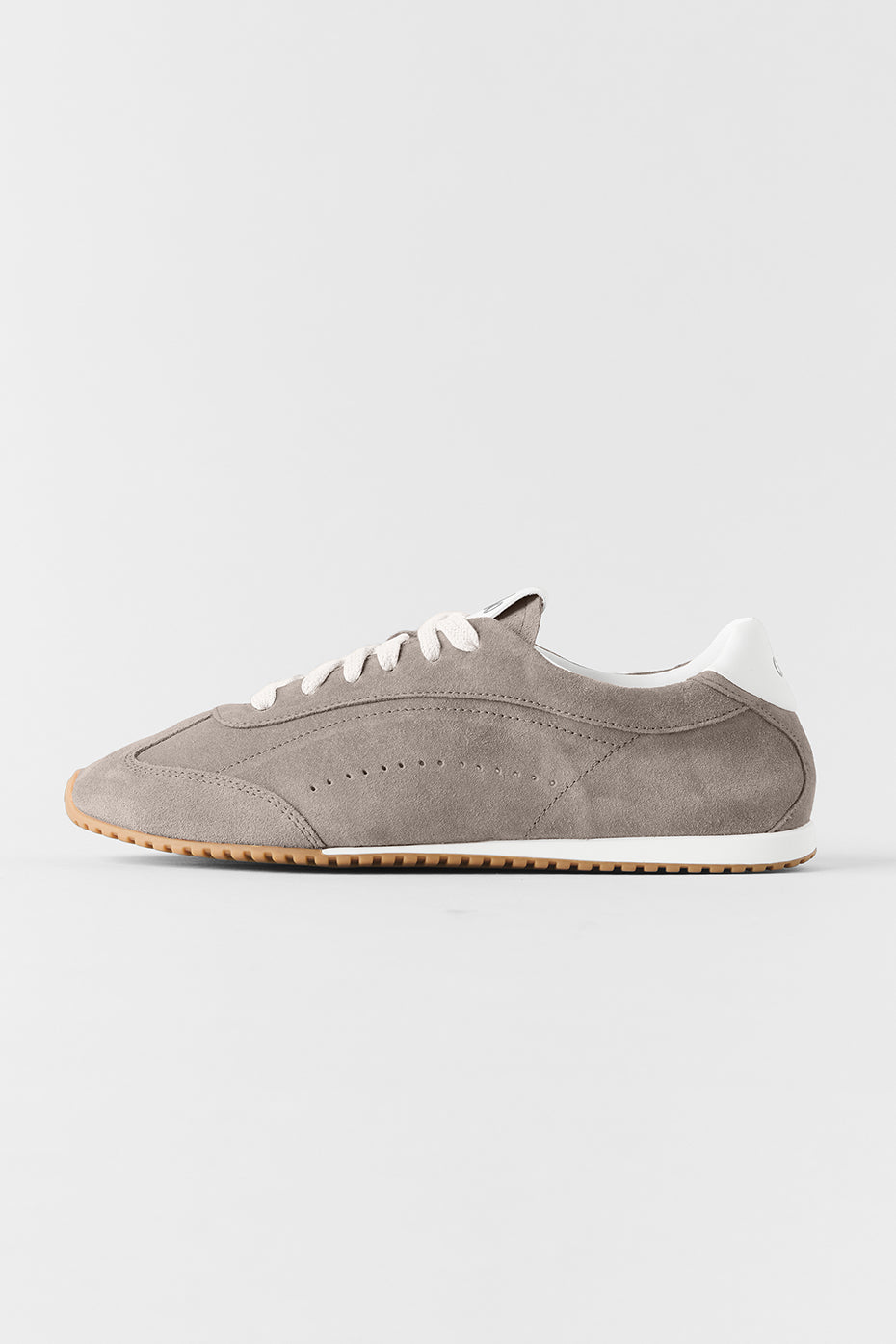 Alo Taupe Retro Low-Top Sneakers with Gum Sole