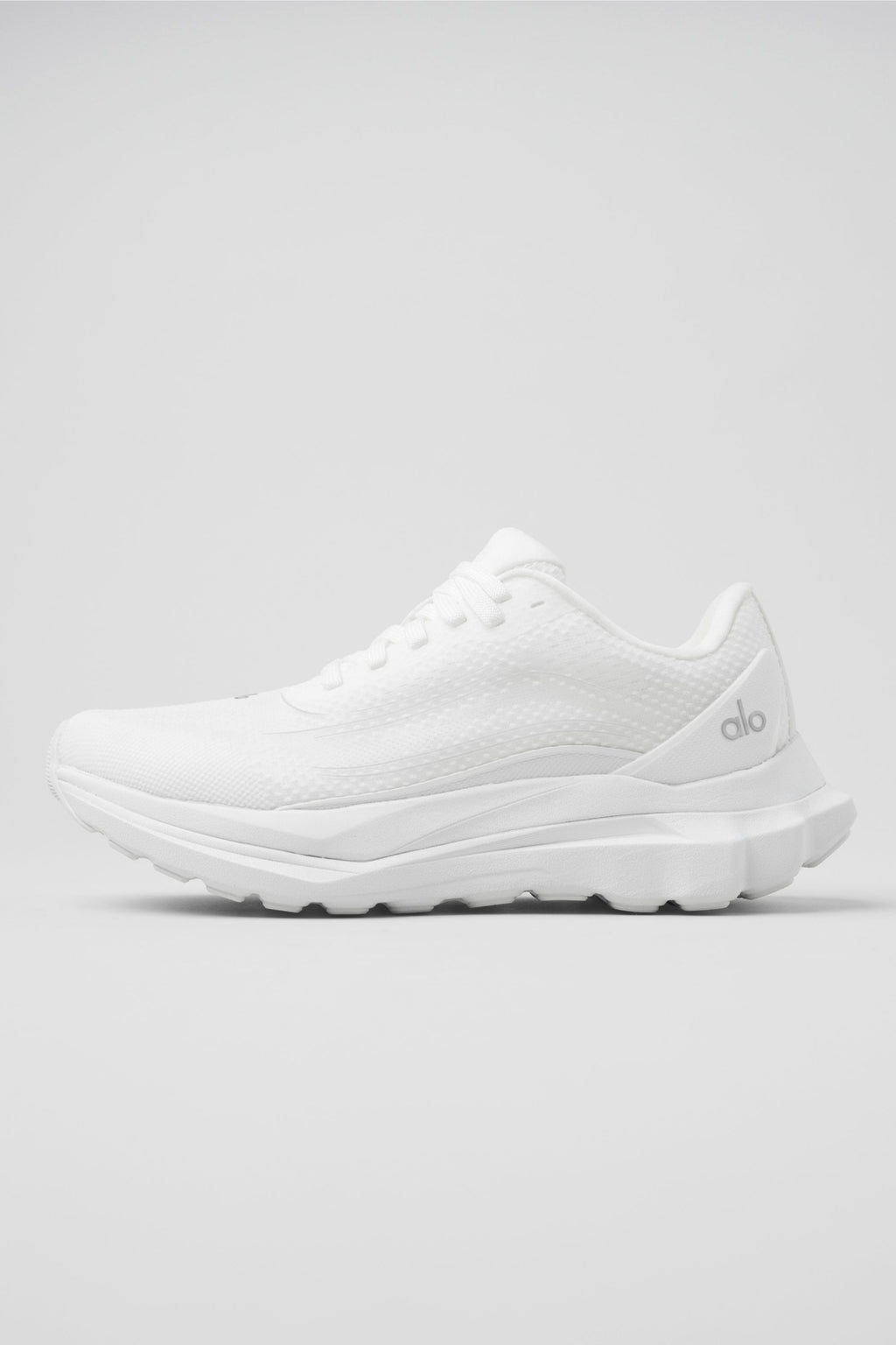 Alo White Mesh Lace-Up Sneakers