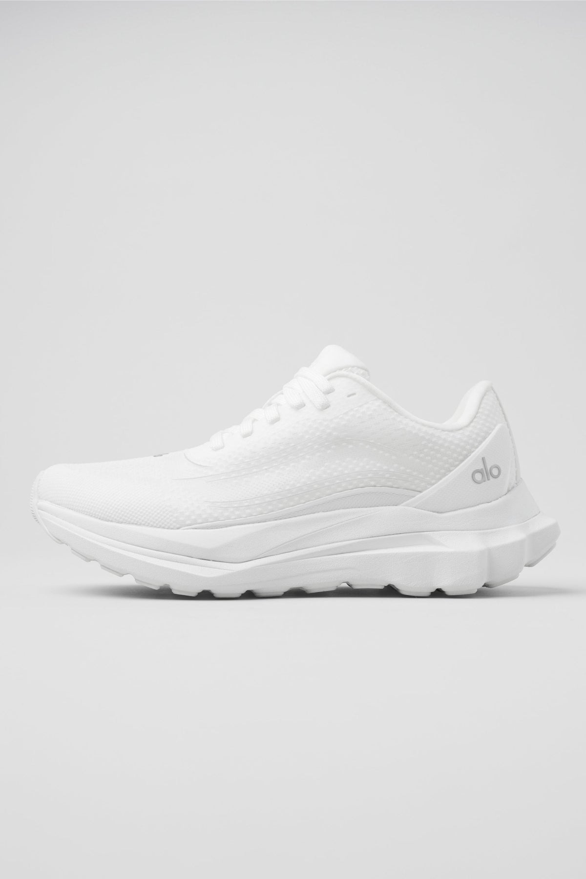 Alo White Mesh Lace-Up Sneakers