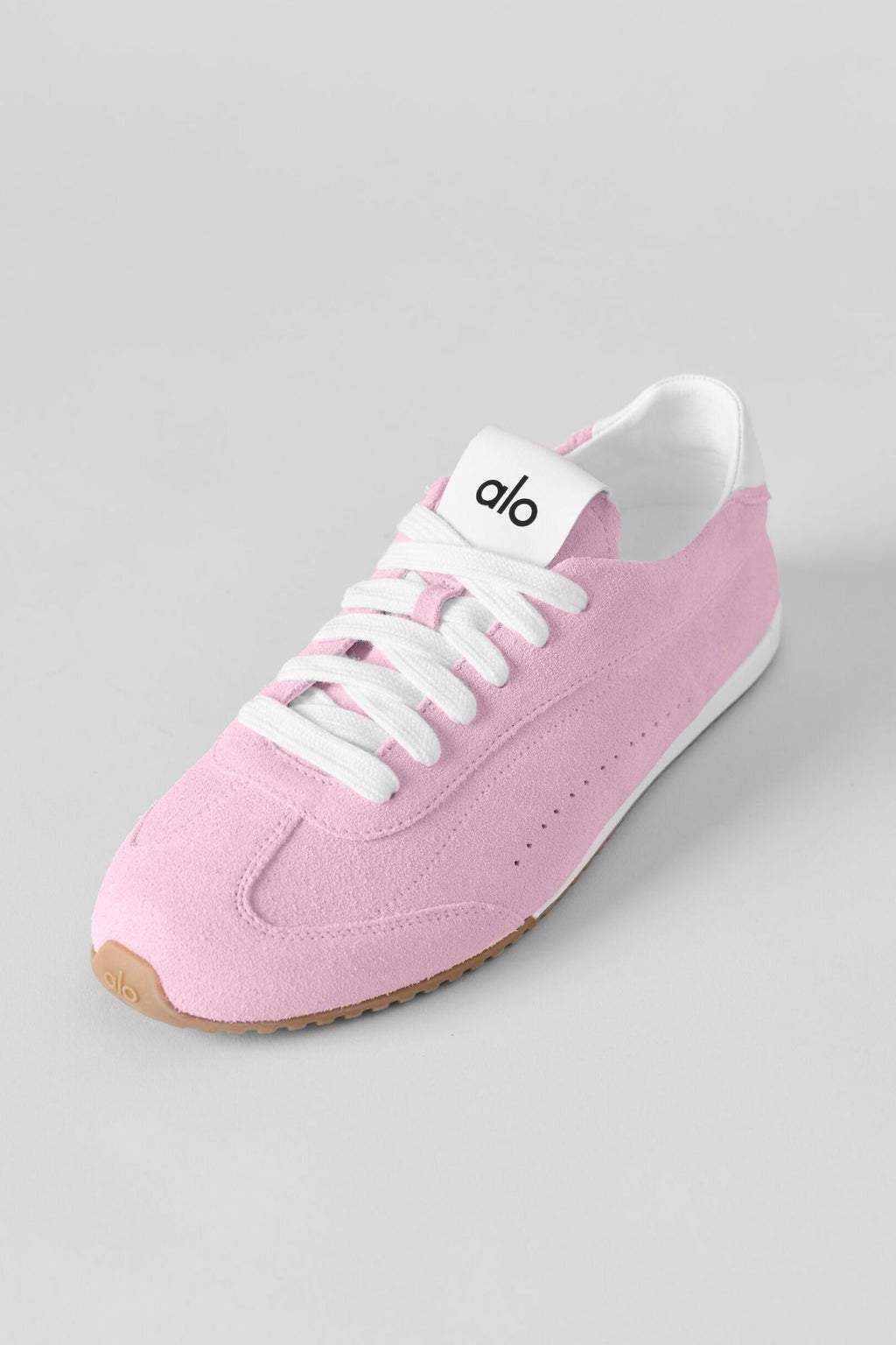 Alo Light Pink Retro Low-Top Sneakers with Gum Sole