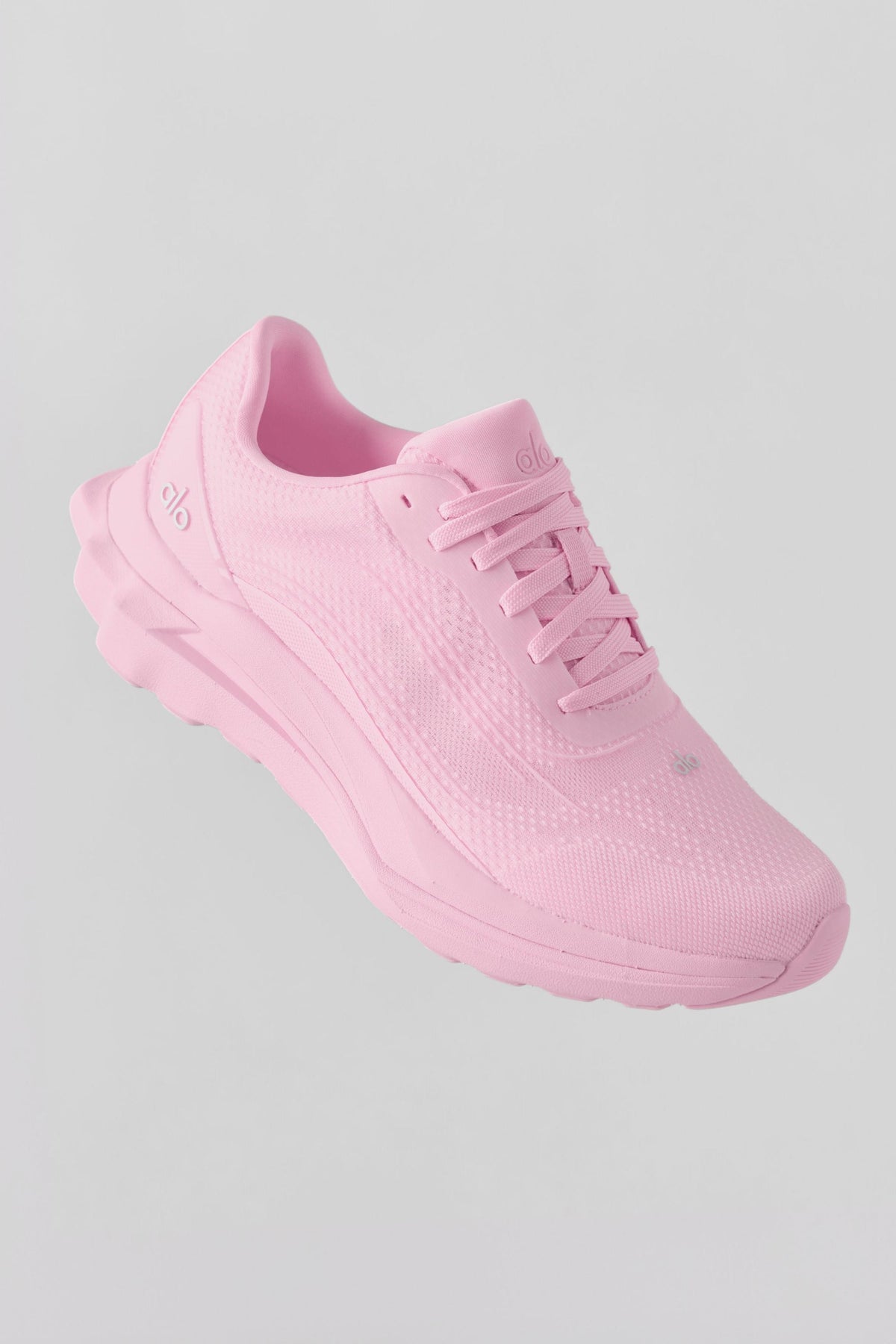 Alo Light Pink Mesh Lace-Up Sneakers