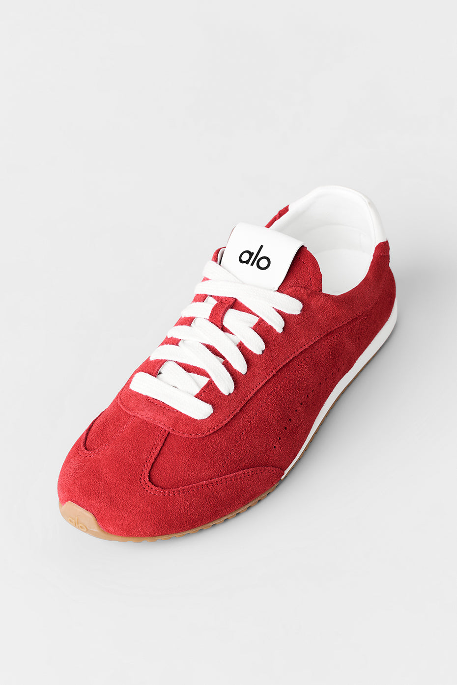 Alo Red Retro Low-Top Sneakers with Gum Sole