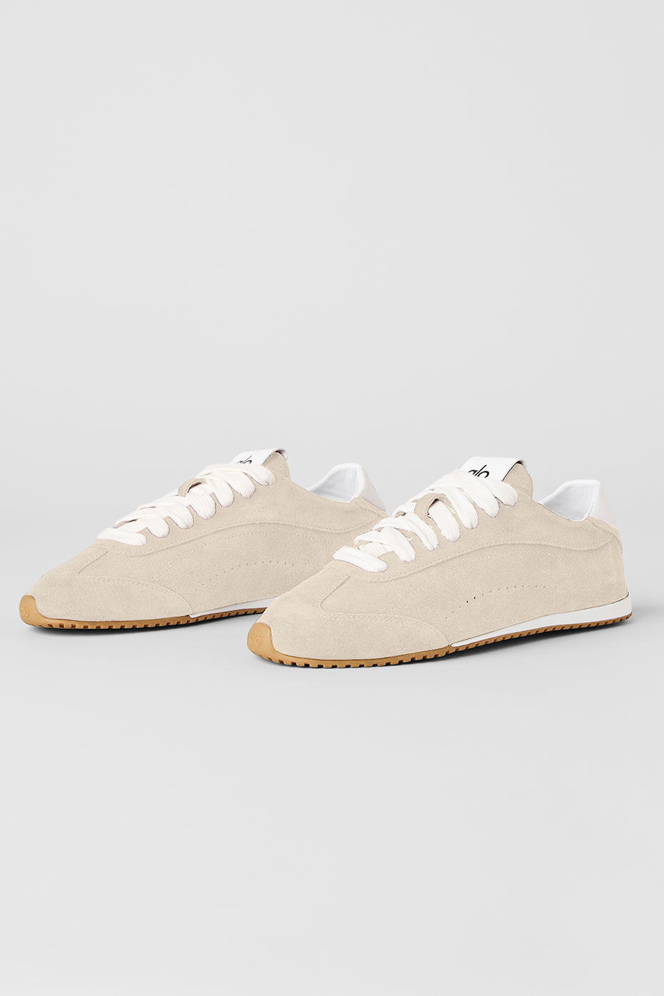 Alo Cream Retro Low-Top Sneakers with Gum Sole