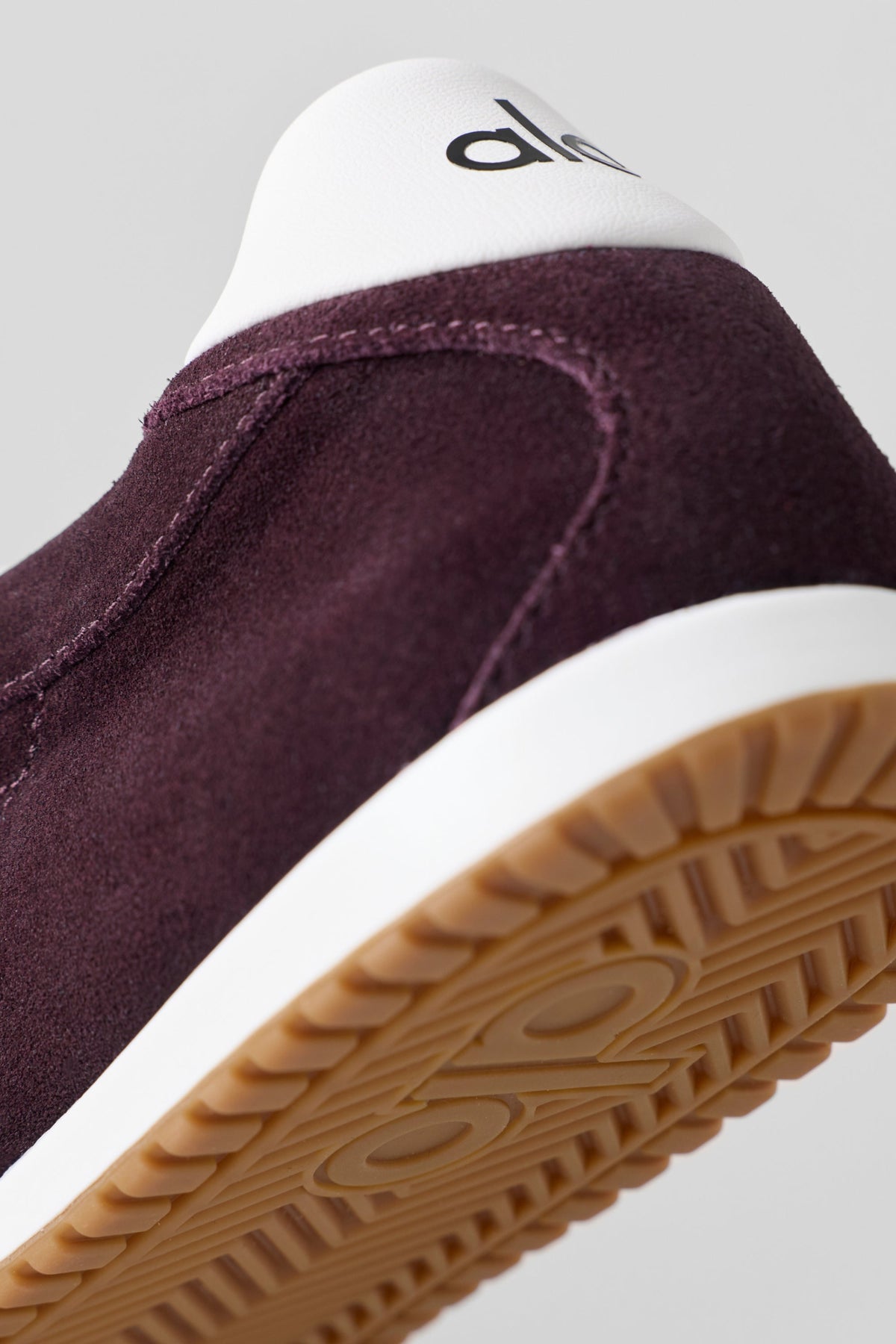 Alo Burgundy Retro Low-Top Sneakers with Gum Sole