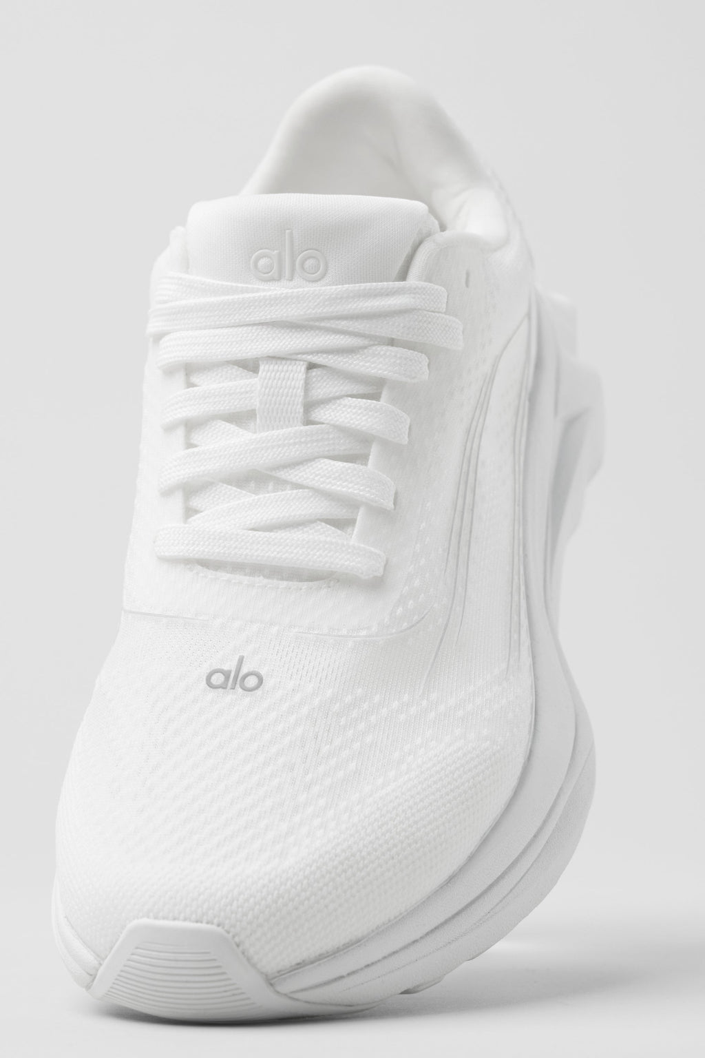 Alo White Mesh Lace-Up Sneakers