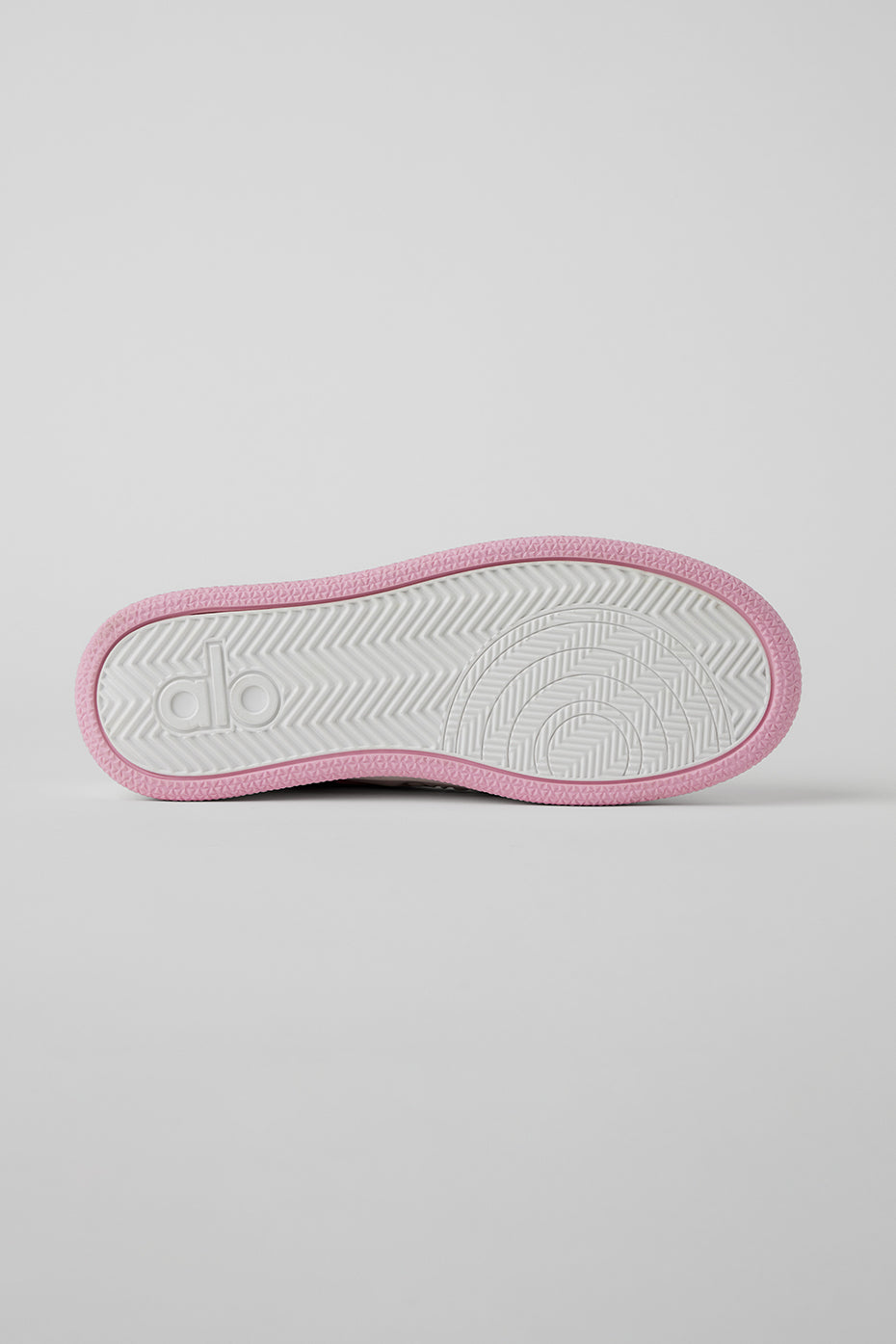 Alo Pink & White Low-Top Court Sneakers