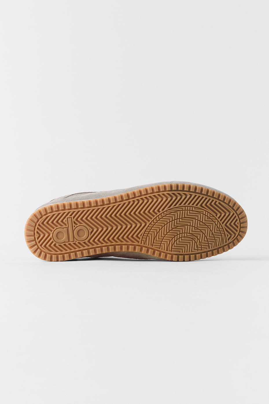 Alo Taupe Retro Low-Top Sneakers with Gum Sole