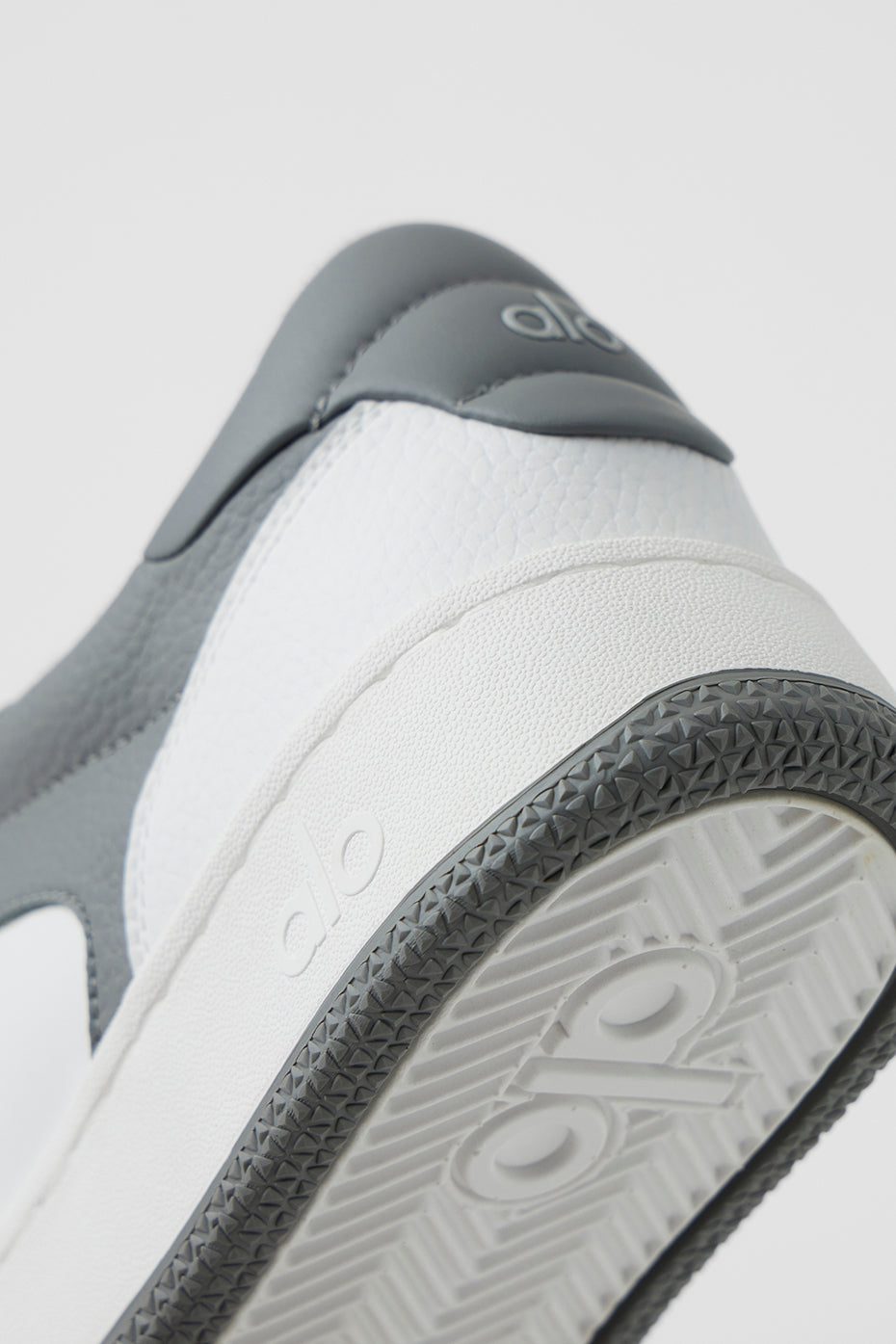 Alo Grey & White Low-Top Court Sneakers
