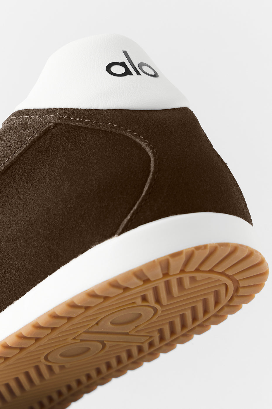 Alo Dark Brown Retro Low-Top Sneakers with Gum Sole