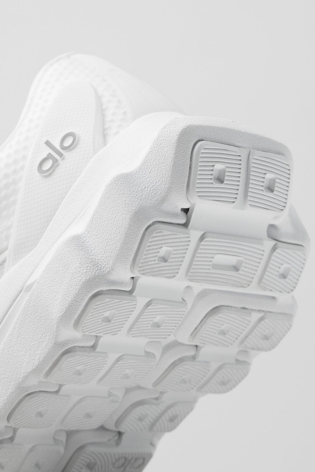 Alo White Mesh Lace-Up Sneakers