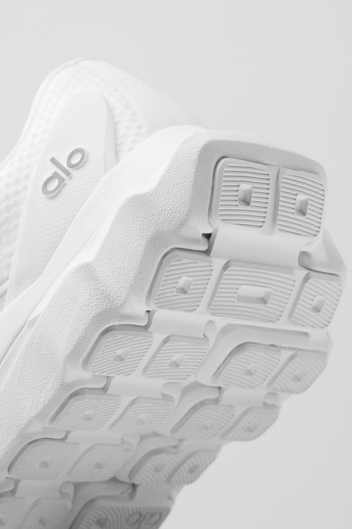 Alo White Mesh Lace-Up Sneakers