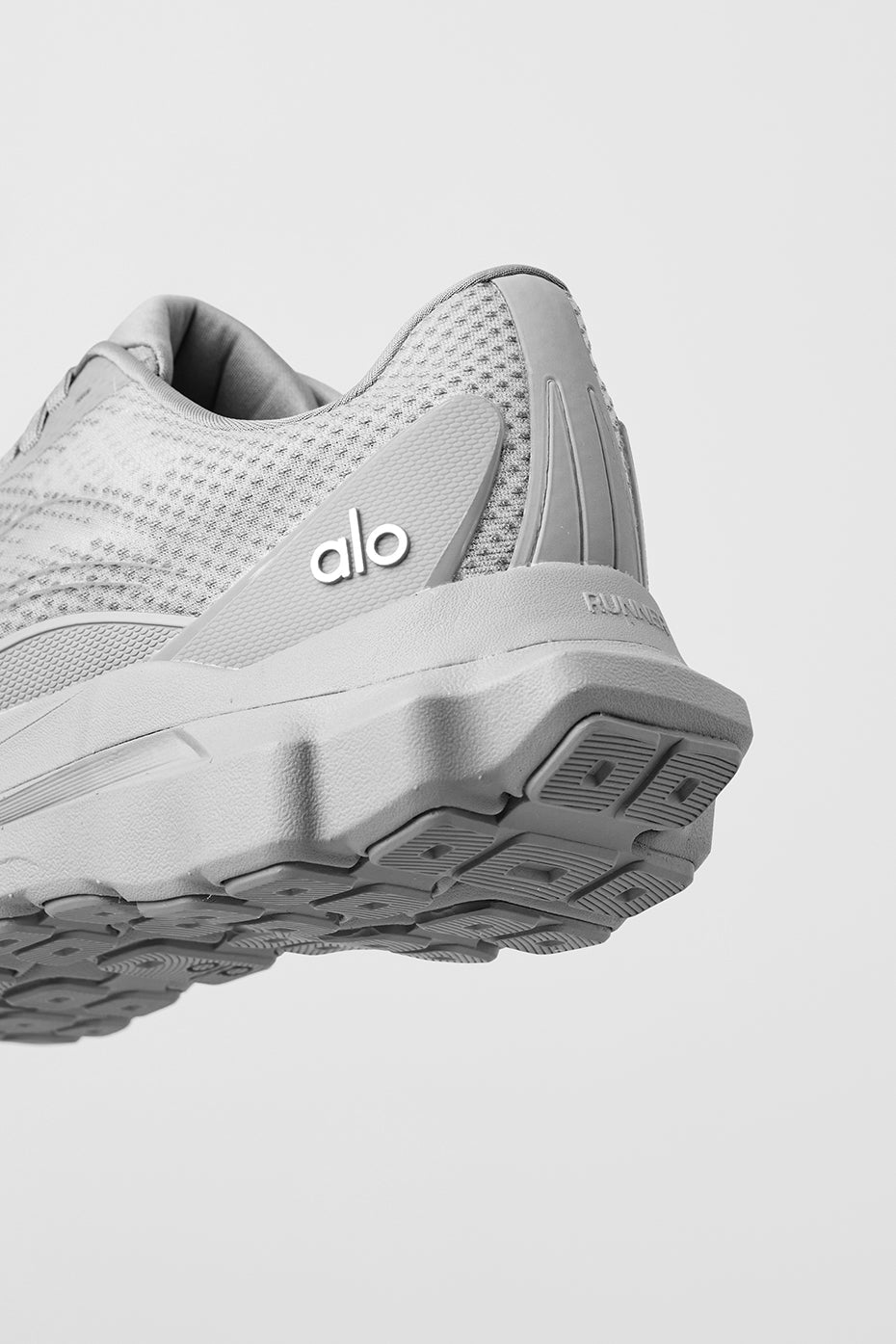 Alo Light Grey Mesh Lace-Up Sneakers