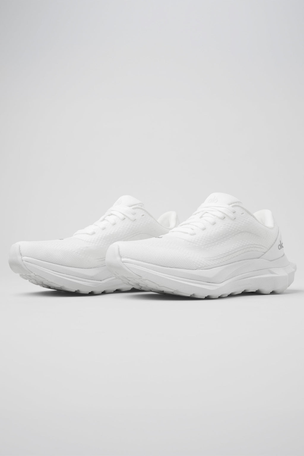 Alo White Mesh Lace-Up Sneakers